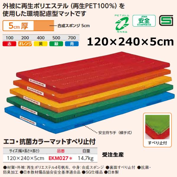 エバニュー(EVERNEW) E抗菌Cマット滑止付120×240×5 受注生産品 10%OFF