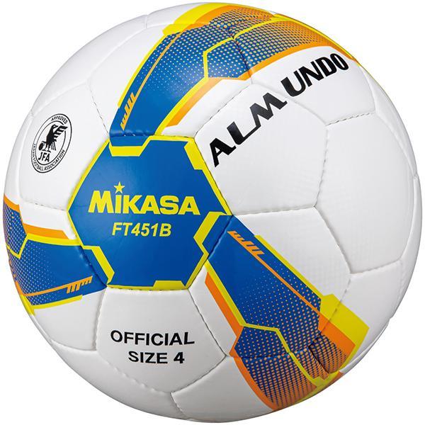 ミカサ(MIKASA) サッカーボール 4号 ALMUNDO 青黄 検定球 手縫い