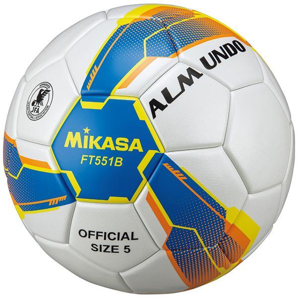 ミカサ(MIKASA) サッカーボール 5号 ALMUNDO 青黄 検定球 貼り ネーム