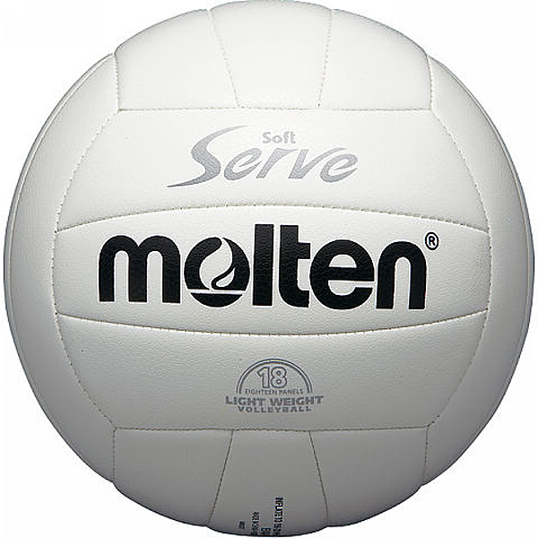 モルテン(MOLTEN) バレーボール ソフトサーブ軽量 4号球 18枚パネル 白